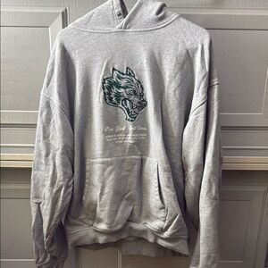 Darc Sport Gray Wolf Graphic Hoodie Sweatshirt